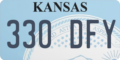KS license plate 330DFY