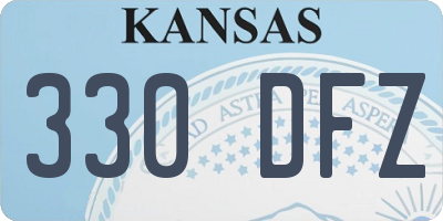 KS license plate 330DFZ
