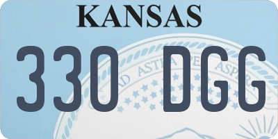 KS license plate 330DGG
