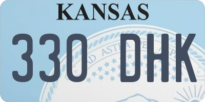 KS license plate 330DHK