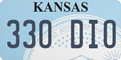 KS license plate 330DIO