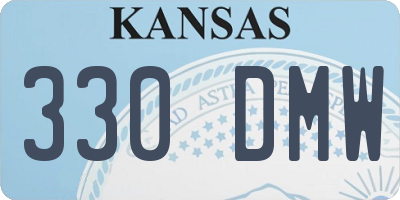 KS license plate 330DMW