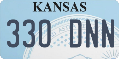 KS license plate 330DNN