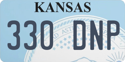 KS license plate 330DNP