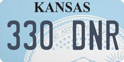 KS license plate 330DNR