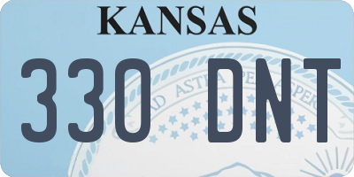 KS license plate 330DNT