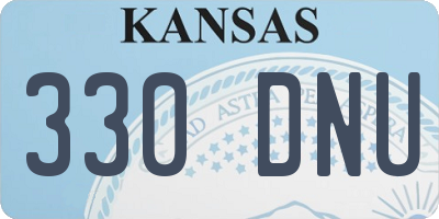 KS license plate 330DNU