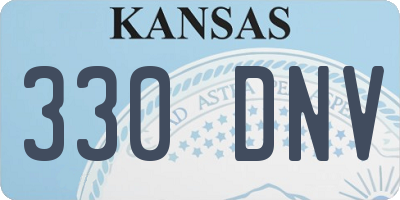KS license plate 330DNV