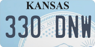 KS license plate 330DNW