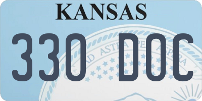 KS license plate 330DOC