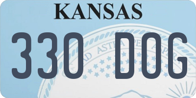 KS license plate 330DOG