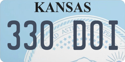 KS license plate 330DOI