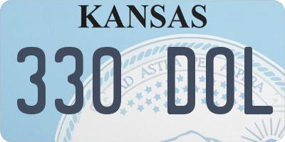 KS license plate 330DOL