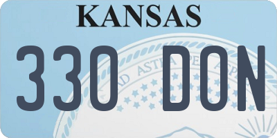 KS license plate 330DON