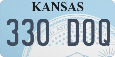 KS license plate 330DOQ