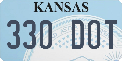 KS license plate 330DOT