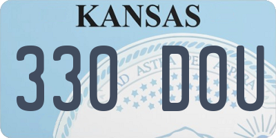 KS license plate 330DOU