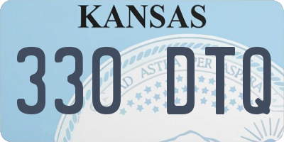 KS license plate 330DTQ