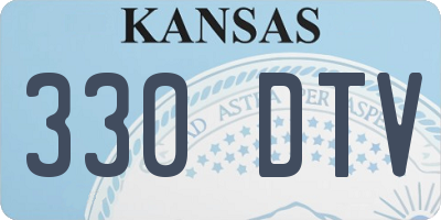 KS license plate 330DTV