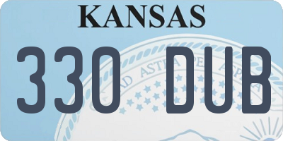 KS license plate 330DUB