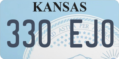 KS license plate 330EJO