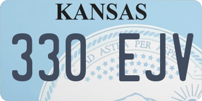 KS license plate 330EJV