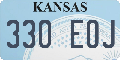 KS license plate 330EOJ