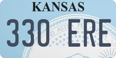 KS license plate 330ERE