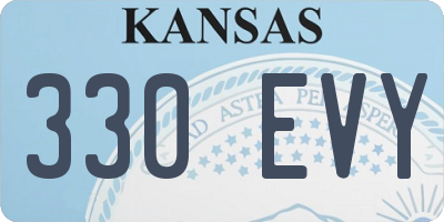 KS license plate 330EVY