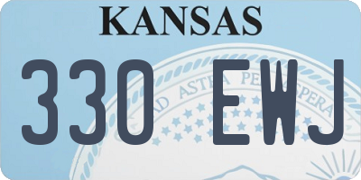 KS license plate 330EWJ