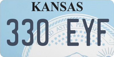 KS license plate 330EYF