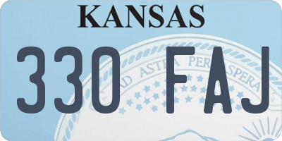 KS license plate 330FAJ