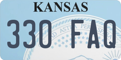 KS license plate 330FAQ