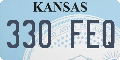 KS license plate 330FEQ