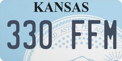 KS license plate 330FFM