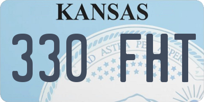 KS license plate 330FHT