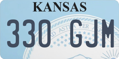 KS license plate 330GJM
