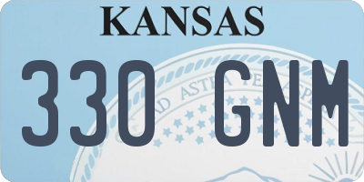 KS license plate 330GNM
