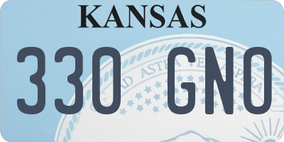 KS license plate 330GNO