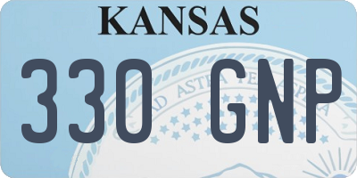 KS license plate 330GNP