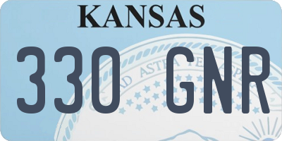 KS license plate 330GNR