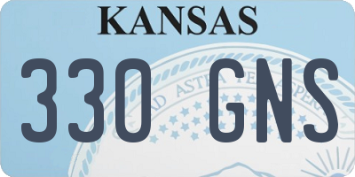 KS license plate 330GNS