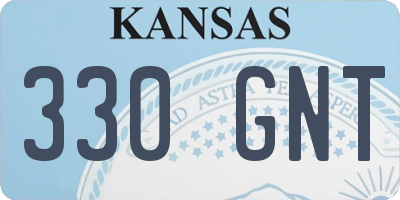 KS license plate 330GNT