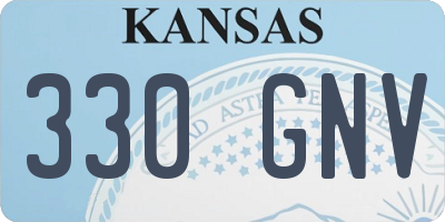KS license plate 330GNV