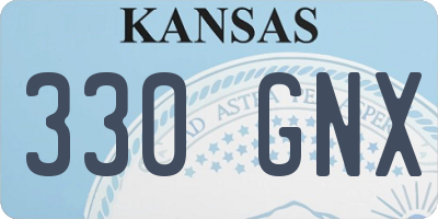 KS license plate 330GNX