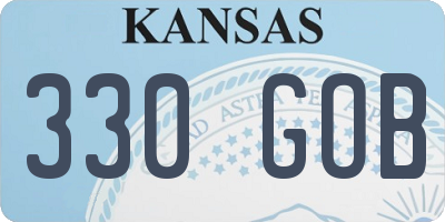 KS license plate 330GOB