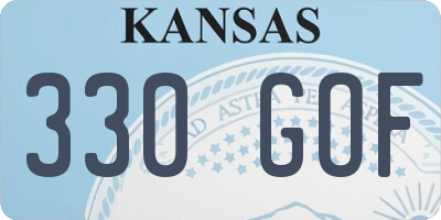 KS license plate 330GOF