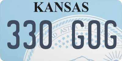 KS license plate 330GOG
