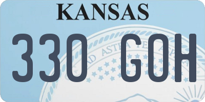 KS license plate 330GOH