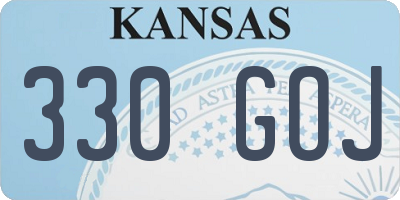 KS license plate 330GOJ